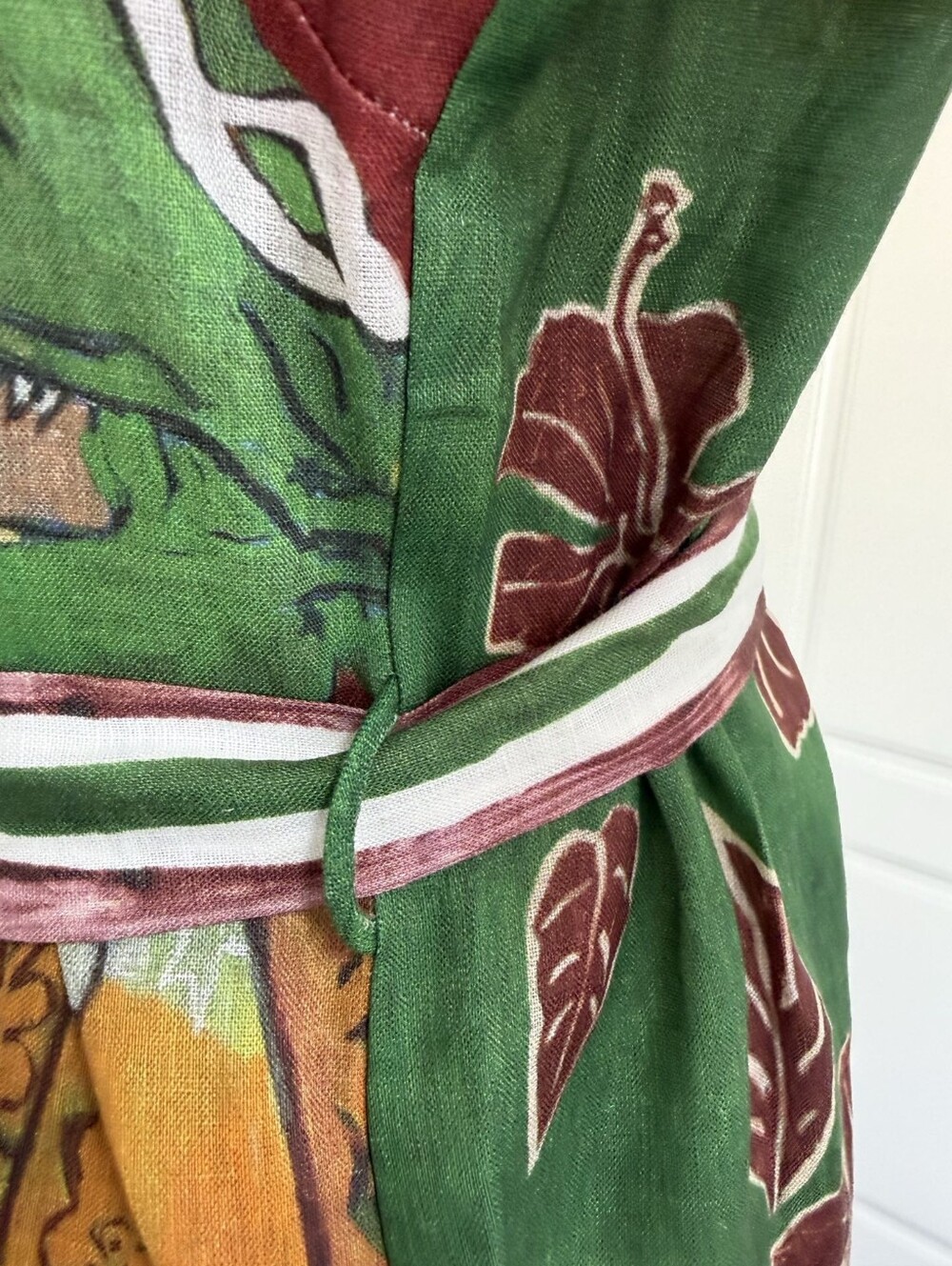 ALEMAIS Tangible Love belted printed linen mini dress - Picture 12 of 12